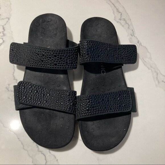 VIONIC Sz 10 Samoa Hook & Loop Closure Slip On Sandal  w/ Embellishments - Picture 2 of 12